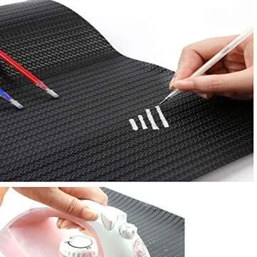 Heat Erasable Fabric White Marking Pens with 20 Refills for Tailors Sewing and Quilting Dressmaking, White Heat Erase Pens of Fabrics.