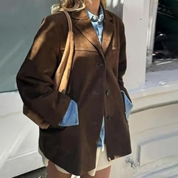 Faux Leather Jacket Women 2024 Old Money Aesthetic Oversized