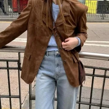 Faux Leather Jacket Women 2024 Old Money Aesthetic Oversized