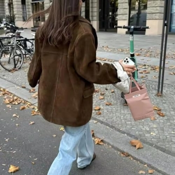 Faux Leather Jacket Women 2024 Old Money Aesthetic Oversized