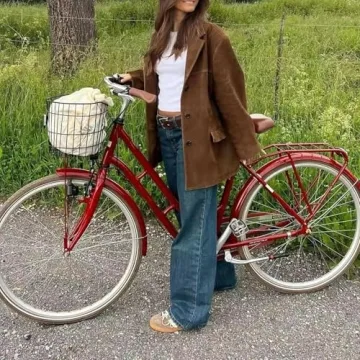 Faux Leather Jacket Women 2024 Old Money Aesthetic Oversized