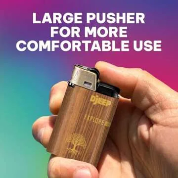 DJEEP Pocket Lighters, Bold Collection Textured Metallic, Unique Lighters, 4 Count Pack of Disposable Lighters