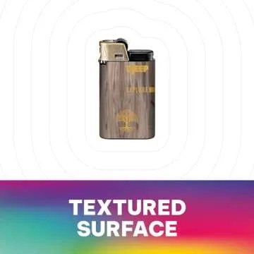 DJEEP Pocket Lighters, Bold Collection Textured Metallic, Unique Lighters, 4 Count Pack of Disposable Lighters