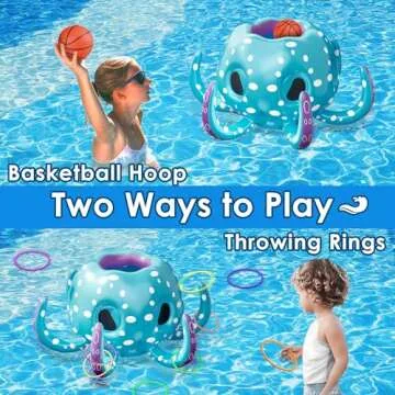 iPlay, iLearn Inflatable Octopus Pool Toy - Fun for Kids at Pool Parties!