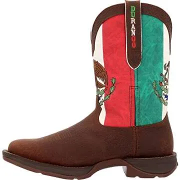 Durango Men's Rebel Western Boot with Mexico Flag