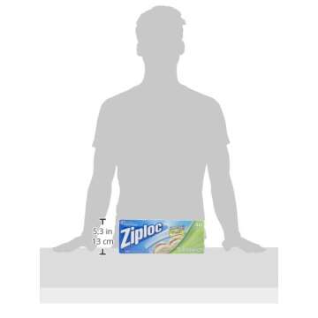 Ziploc Sandwich and Snack Bags with EasyGuide Texture, Plastic Storage Bags with Grip 'n Seal Technology, 40 Bags Total