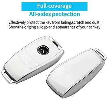 Tukellen for Mercedes Benz Key fob Cover,Special Soft TPU Key Case Protector Compatible with Mercede...