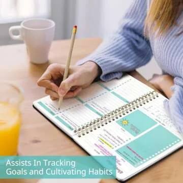 Elegant A5 Weekly Planner with Goal and Habit Tracker