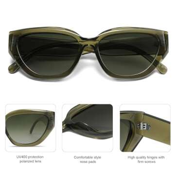 Trendy SOJOS Cat Eye Polarized Sunglasses for Women