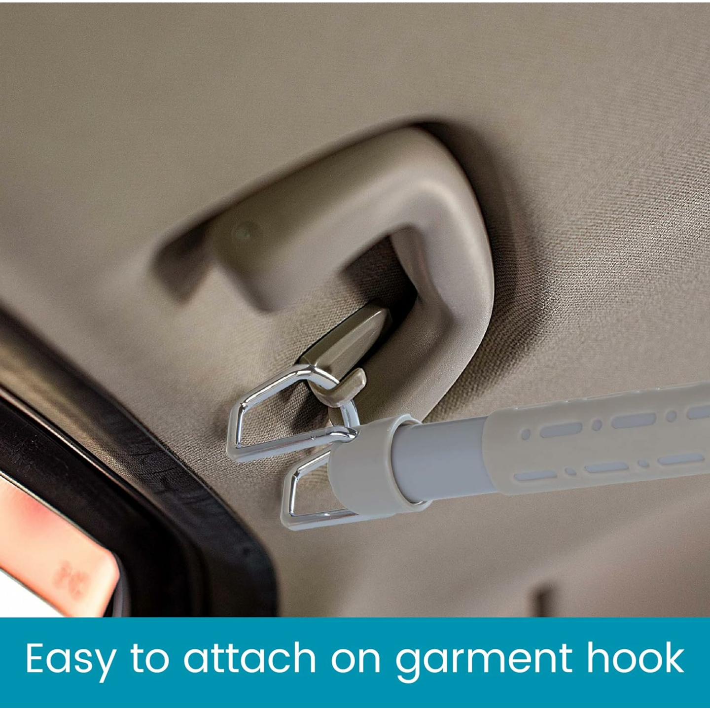 Car Clothes Hanger Bar with Solid Metal Hooks