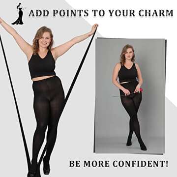 MERYLURE Plus Size Tights for Women Up to 6x - Durable Fashionable Hosiery