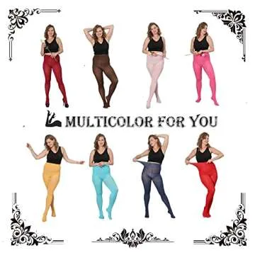 MERYLURE Plus Size Tights for Women Up to 6x - Durable Fashionable Hosiery