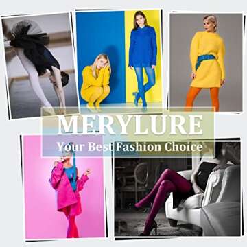 MERYLURE Plus Size Tights for Women Up to 6x - Durable Fashionable Hosiery