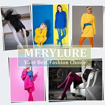 MERYLURE Plus Size Tights for Women Up to 6x - Durable Fashionable Hosiery