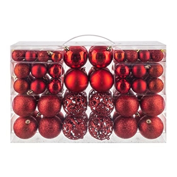 NJN 100pcs Shatterproof Christmas Ornaments - Perfect for Xmas Tree Decor!