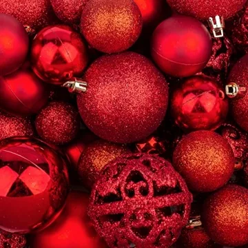 NJN 100pcs Shatterproof Christmas Ball Ornaments Set