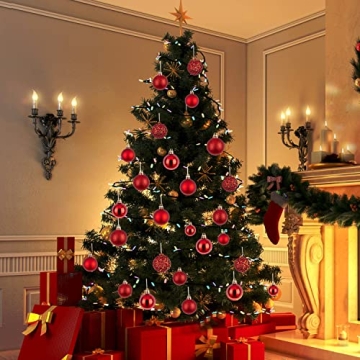 NJN 100pcs Shatterproof Christmas Ball Ornaments Set