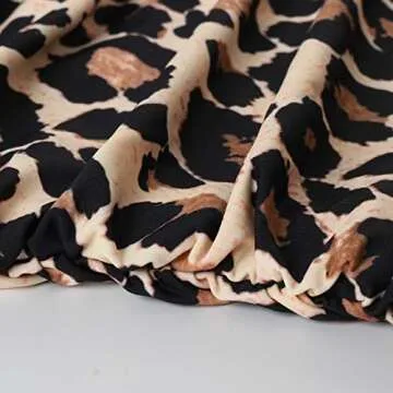 RXRXCOCO Women V Neck One Piece Swimsuits Tummy Control Ruched Swimwear Halter Bathing Suit Leopard Large