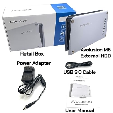 Avolusion M5 12TB USB 3.0 External Hard Drive Renewed