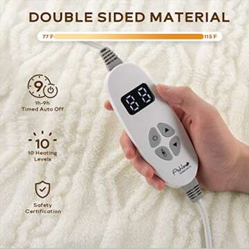 Ashler Heated Throw | 10 Heating Levels, Safe & Soft