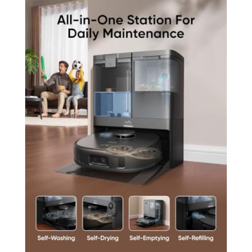 eufy Like-New Acceptable X10 Pro Omni Robot Vacuum and Mop Combo with Auto Functions and Smart Techn...