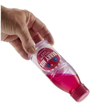 Melissa & Doug Tip & Sip Toy Juice Bottles and Activity Card (6 Pcs) Pretend Play Food Set, Play Kitchen Food For Ages 3+