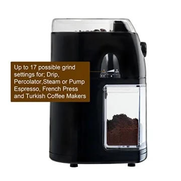 Secura Electric Burr Coffee Grinder with Adjustable Grind Size