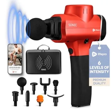LifePro Deep Tissue Massage Gun - Enhance Recovery with 8 Attachments
