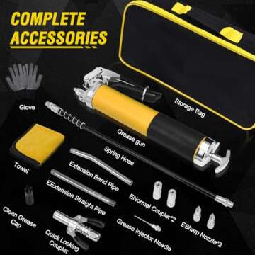 GETLMUL Heavy Duty Grease Gun Kit - Ultimate Greasing Solution