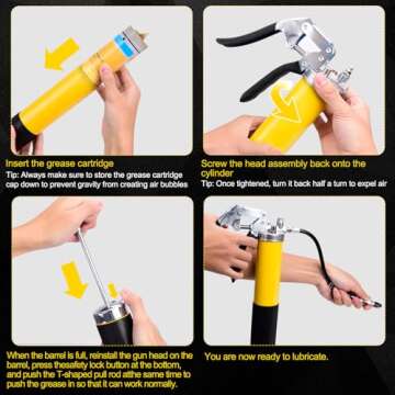 GETLMUL Heavy Duty Grease Gun Kit for Automotive & Marine