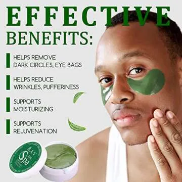 R.A.V Under Eye Patches, Eye Masks, 30 Pairs Collagen Patches for Nourish Firming Repair for Fine Lines, Wrinkles, Dark Circles Bags Eye Treatment, Improve Lines Puffiness for men women (Green Tea)