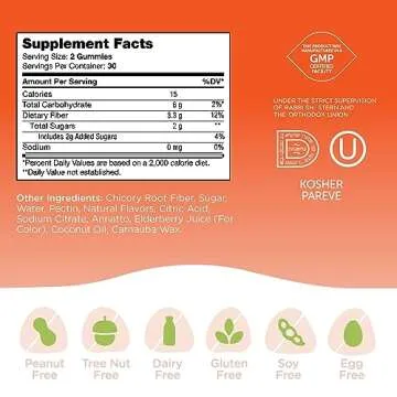 Zahler - Fiber Gummies for Adults & Kids (60 Count) Certified Kosher Adult & Kids Fiber Gummy Chews for Digestion Support, Healthy Regularity & Overall Health - Chewable Children's Fiber Supplements