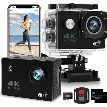 ZYCZWL Ultra HD 4K Action Camera with Remote & Cases