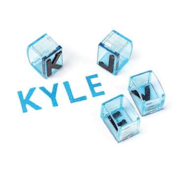 Educational Insights See and Stamp Alphabet Transparent Stamps - Uppercase 5/8", Set of 26 Letters and 4 Punctuation Marks: Perfect for Homeschool & Classroom, Ages 4+