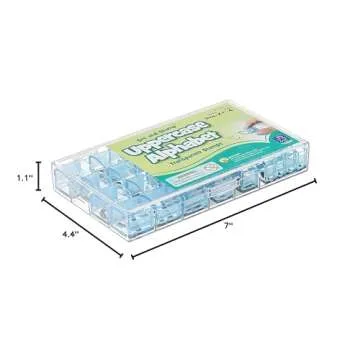 Educational Insights See and Stamp Alphabet Transparent Stamps - Uppercase 5/8", Set of 26 Letters and 4 Punctuation Marks: Perfect for Homeschool & Classroom, Ages 4+