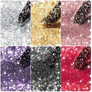 MIZHSE Glitter Gel Nail Polish Set - Sparkling Colors for All
