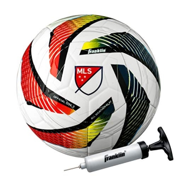Franklin Sports MLS Tornado - Official Size 5 Soccer Ball - Air Pump Included