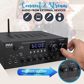 Pyle 300W Bluetooth Home Audio Amplifier Receiver
