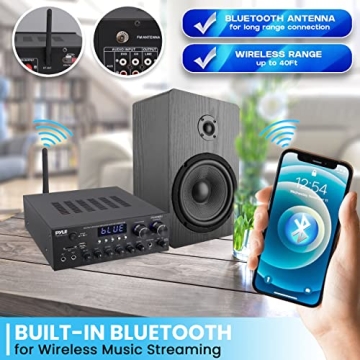 Pyle 300W Bluetooth Home Audio Amplifier Receiver