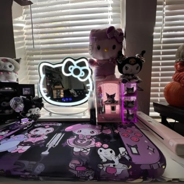 Hello Kitty Kawaii Desk Mirror with LED Lights