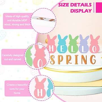 Easter Bunny Decor Set for Home Spring Celebrations