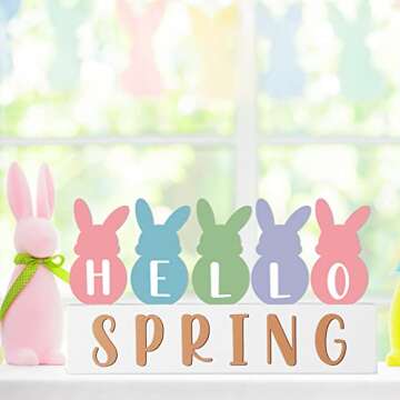 Easter Bunny Decor Set for Home Spring Celebrations
