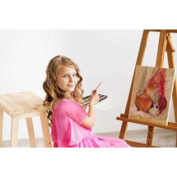 Q-Bics Artist Paint 36 Colors Watercolor Pan Set Paintbrush Water-cakes Palette Lid Case and Paintbrush Easy to Blend Colors Perfect for Kids Adults