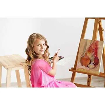 Q-Bics Artist Paint 36 Colors Watercolor Pan Set Paintbrush Water-cakes Palette Lid Case and Paintbrush Easy to Blend Colors Perfect for Kids Adults