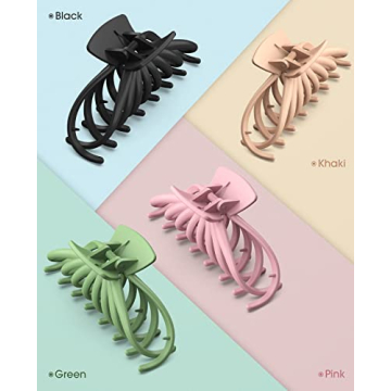 OPAUL Matte Nonslip Large Hair Claw Clips for Women