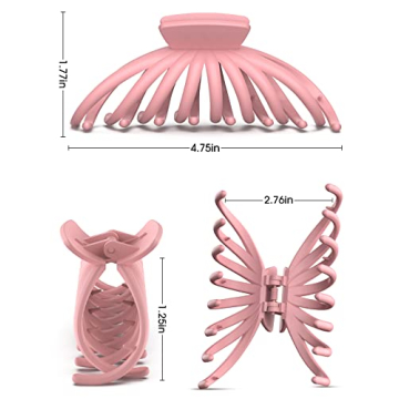 OPAUL Matte Nonslip Large Hair Claw Clips for Women