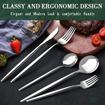 40-Piece CEKEE Stainless Steel Flatware Set for 8
