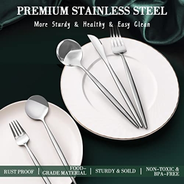 40-Piece CEKEE Stainless Steel Flatware Set for 8