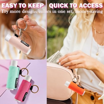 WK IEASON Lip Balm Holder - Keychain Sleeve Clips