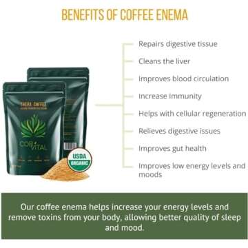 Cor-Vital Try It Now Coffee Enema Kit for Colon Cleansing with 1/2 LB Enema Coffee - Enema Bucket Ki...